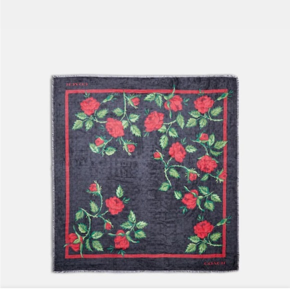 🥀Fairytale 🥀 Rose Print oversized scarf 🧣 🥀 - Picture 1 of 6